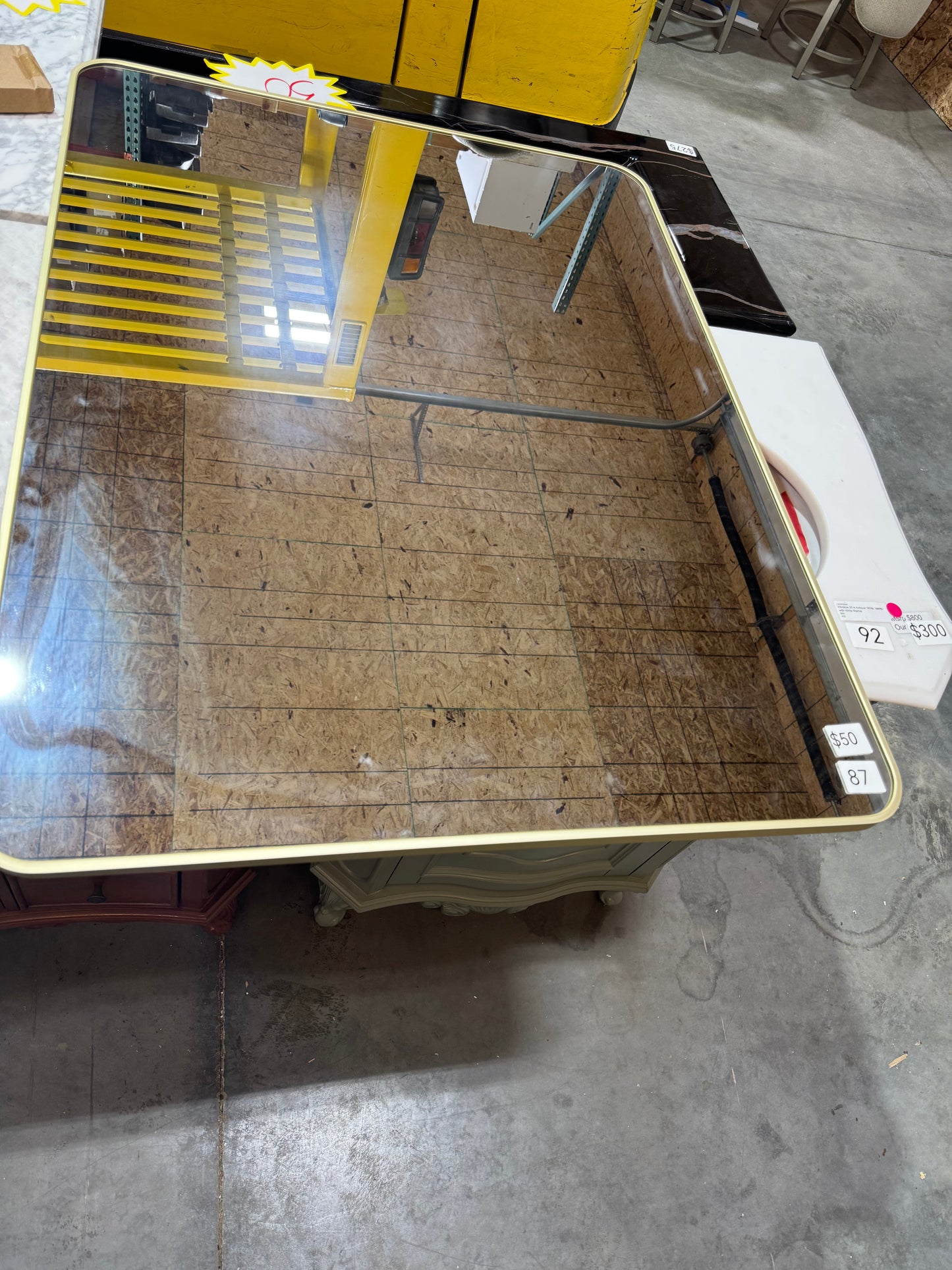30"x40" rectangular gold mirror