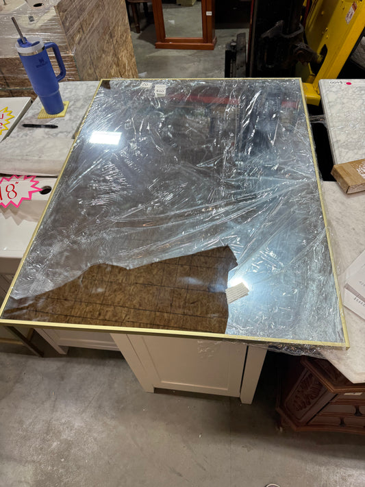 30"x40" square edge gold mirror