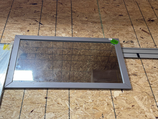48"x28" gray wood mirror