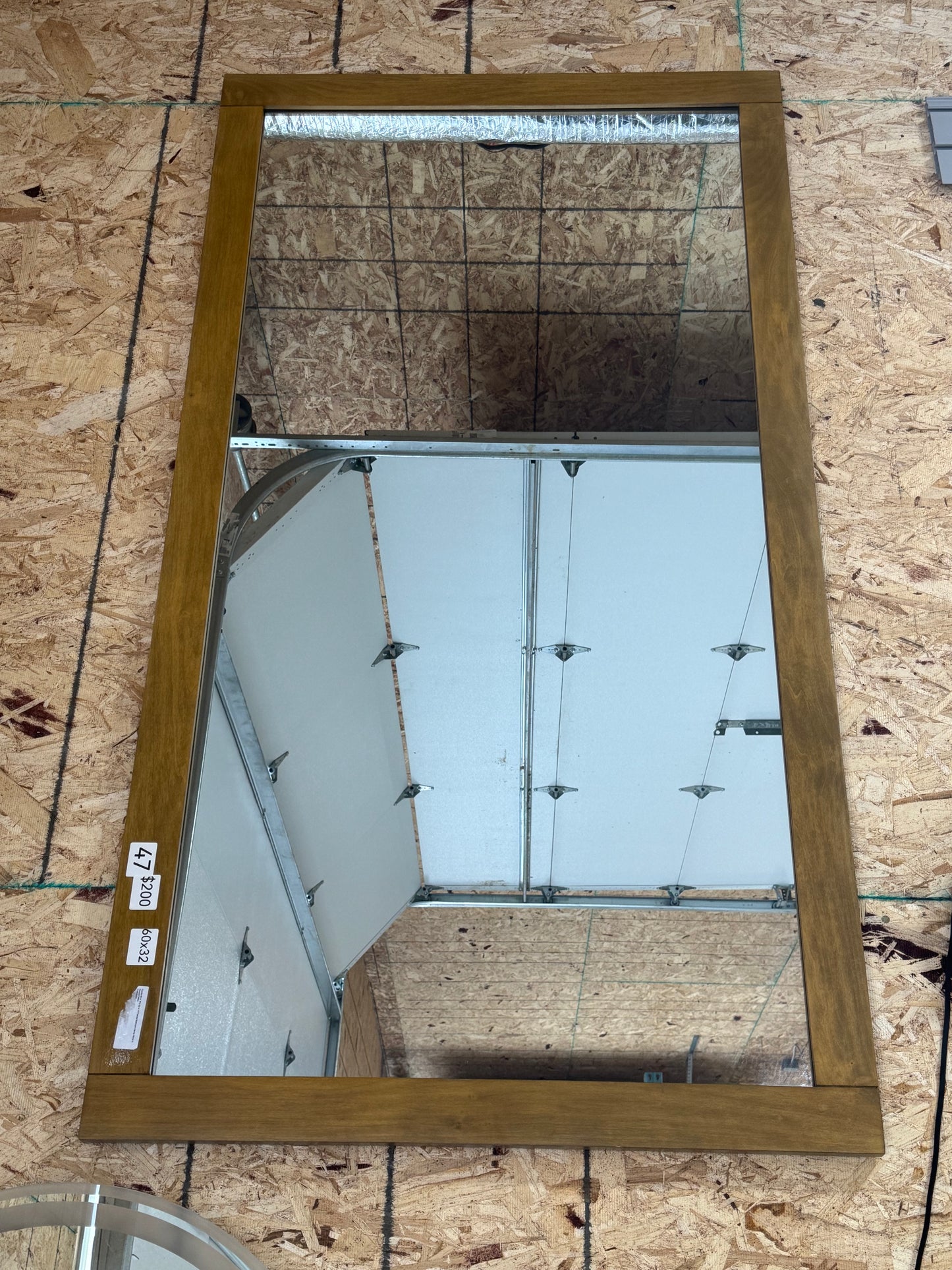 Caville 60"x32" rectangular mirror in almond toffee