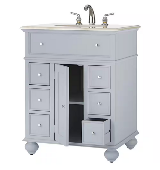 28" gray Vanity without top