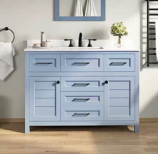 Hanna 48" Vanity in spruce blue