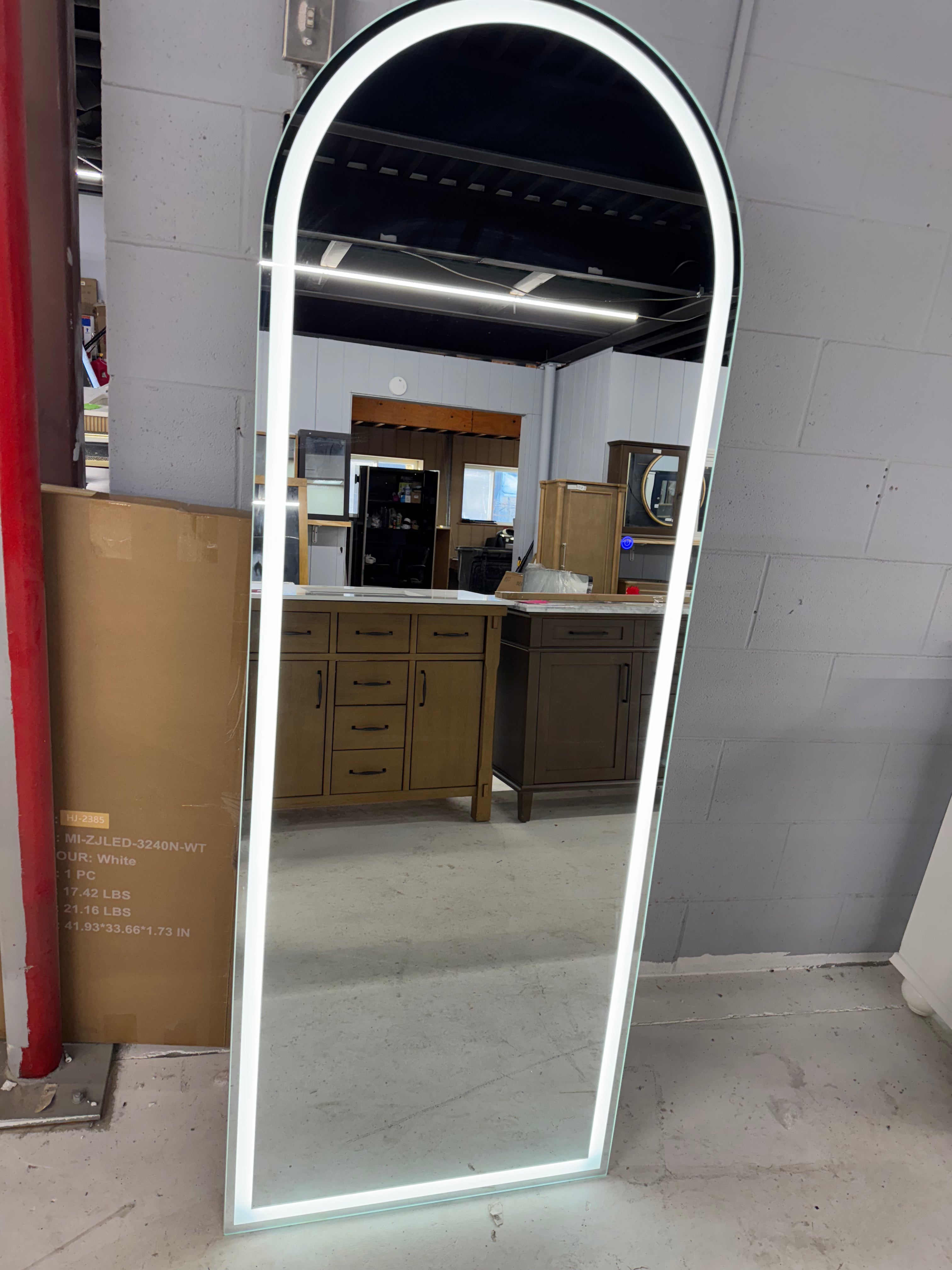 Full length LED mirror