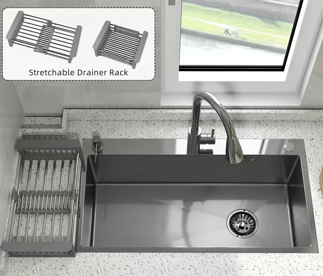 Stainless steel 30" drop in sink with faucet